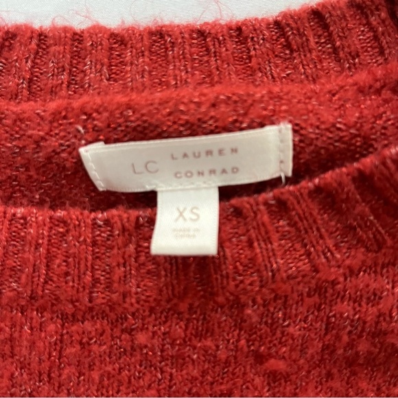 LC Lauren Conrad Winter Penguin Sweater - Sparkly & Fun Fuzzy w Sequins Size XS - Picture 3 of 5